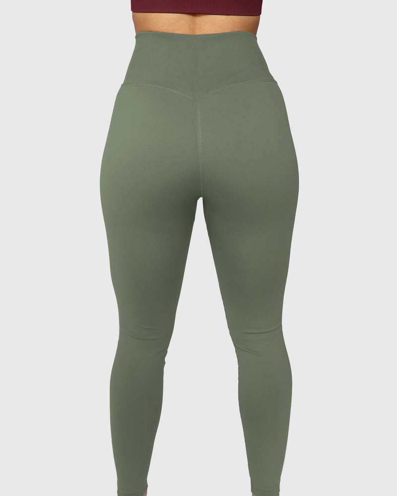 Bubble Bum Military Green (No Butt Scrunch) Leggins