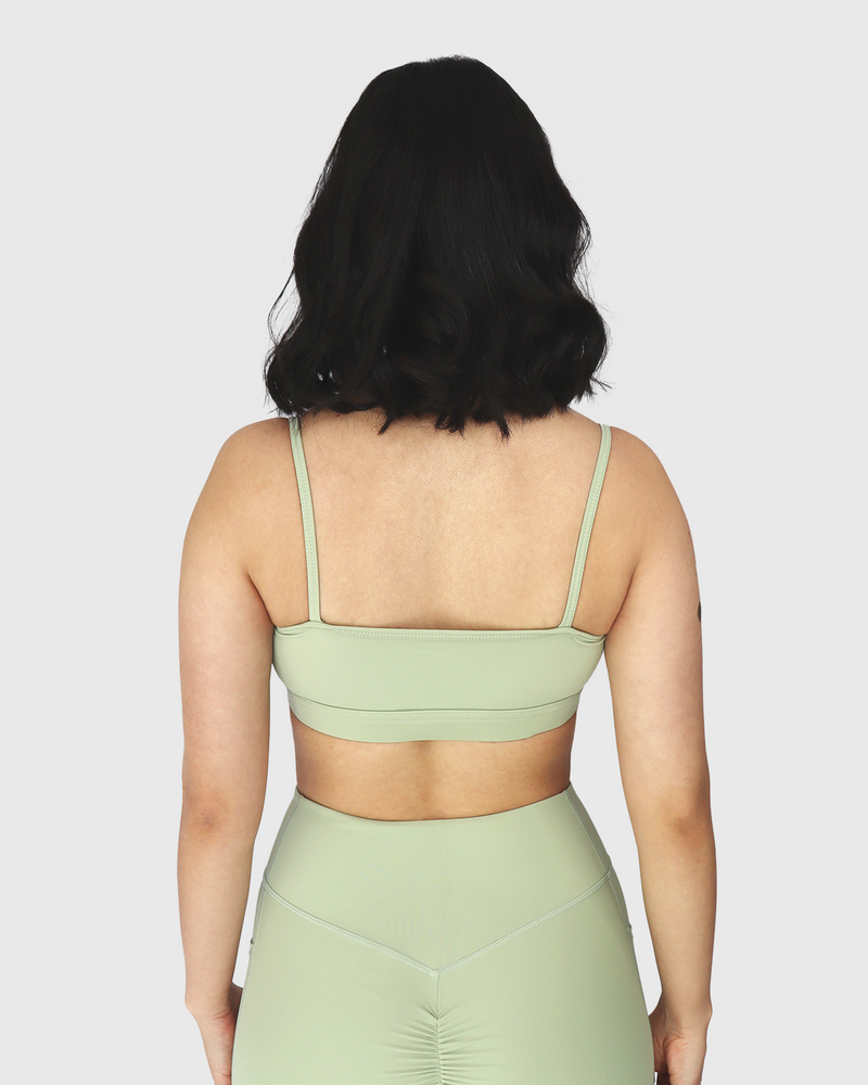 Evolve Olive V Neck Sports Bra