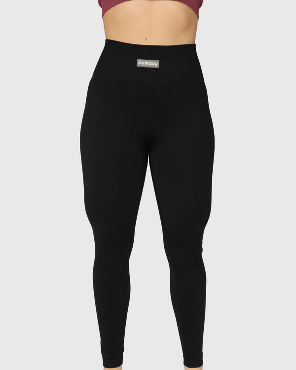 Bubble Bum Black (No Butt Scrunch) Leggins