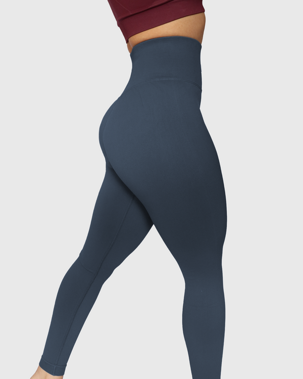 Bubble Bum Blue (No Butt Scrunch) Leggins